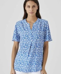 Fluted Sleeve Blouse -Damart shop 70037 24066 D 1 HD 3