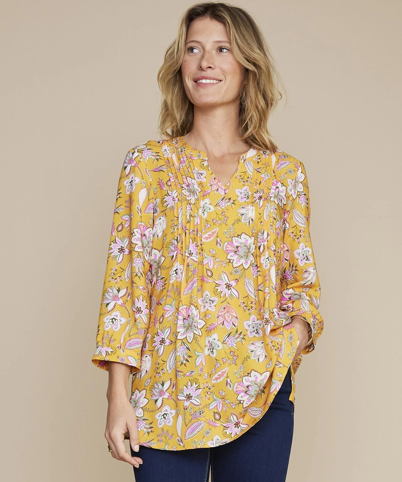 Yellow Floral Blouse 3 Yellow Floral Blouse