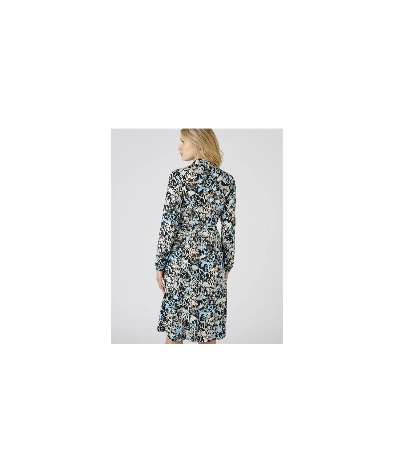 Blue Floral Print Dress 10 Blue Floral Print Dress - Image 8