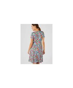 Jersey Print Mock Wrap Dress -Damart shop 70814 25233 D 1 HD 3