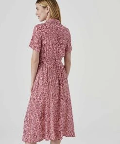 Button-through Print Dress -Damart shop 70820 23996 D 2 HD 3