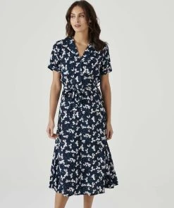 Button-through Print Dress -Damart shop 70820 24030 D 1 HD 3