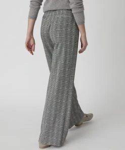 Wide Leg Check Trousers -Damart shop 70926 23981 D 2 HD 3