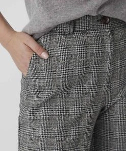 Wide Leg Check Trousers -Damart shop 70926 23981 D 3 HD 3