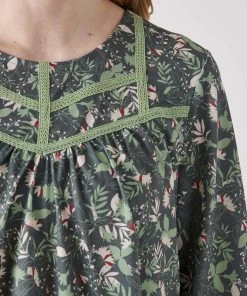 Green Floral Print Blouse -Damart shop 71168 23742 D 3 HD 3