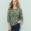 Green Floral Print Blouse -Damart shop 71168 23742 F 1 HD 3