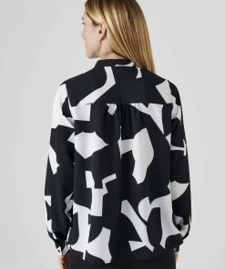 Black Print Blouse -Damart shop 71189 23960 D 2 HD 3