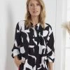 Black Print Blouse -Damart shop 71189 23960 F 1 HD 3