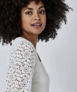 Lace Detail T-shirt -Damart shop 71516 21036 D 2 HD 3