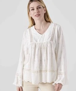 Broderie Anglais Blouse -Damart shop 71694 21070 D 1 HD 3