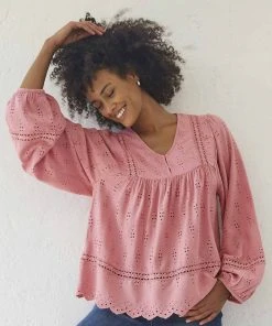 Broderie Anglais Blouse -Damart shop 71694 21785 F 1 HD 3