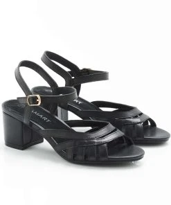 Strappy Heeled Leather Sandal