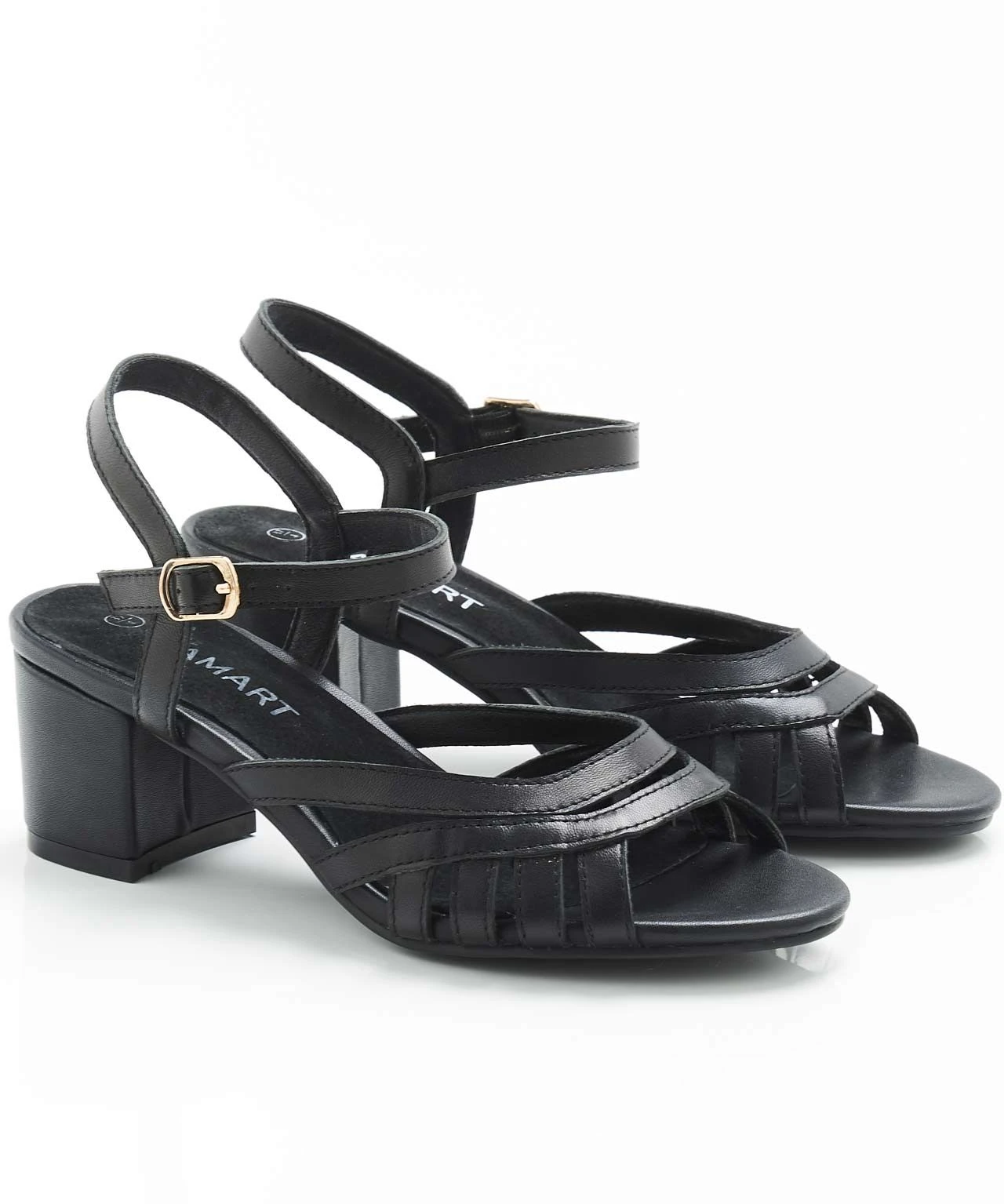Strappy Heeled Leather Sandal 3 Strappy Heeled Leather Sandal