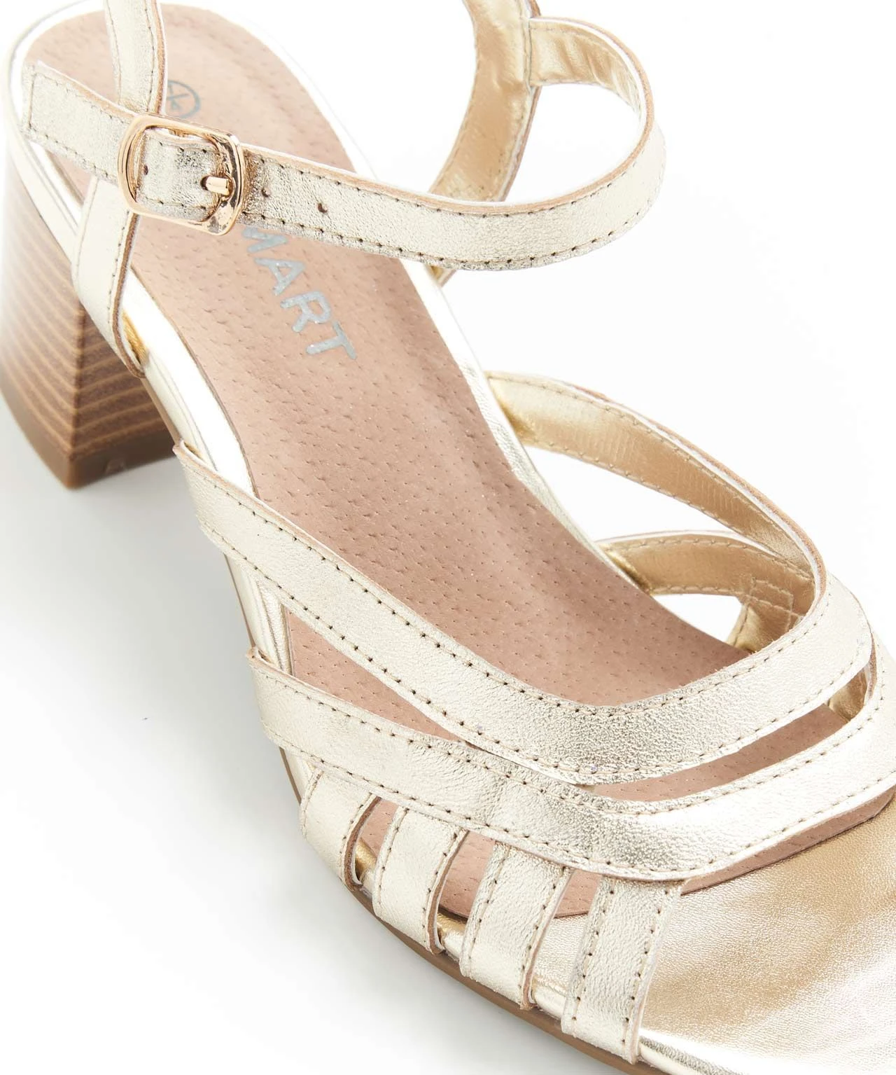 Strappy Heeled Leather Sandal 7 Strappy Heeled Leather Sandal - Image 5