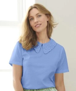 Collar Detail T-shirt 15 Collar Detail T-shirt -Damart shop 72037 21738 F 1 HD 3