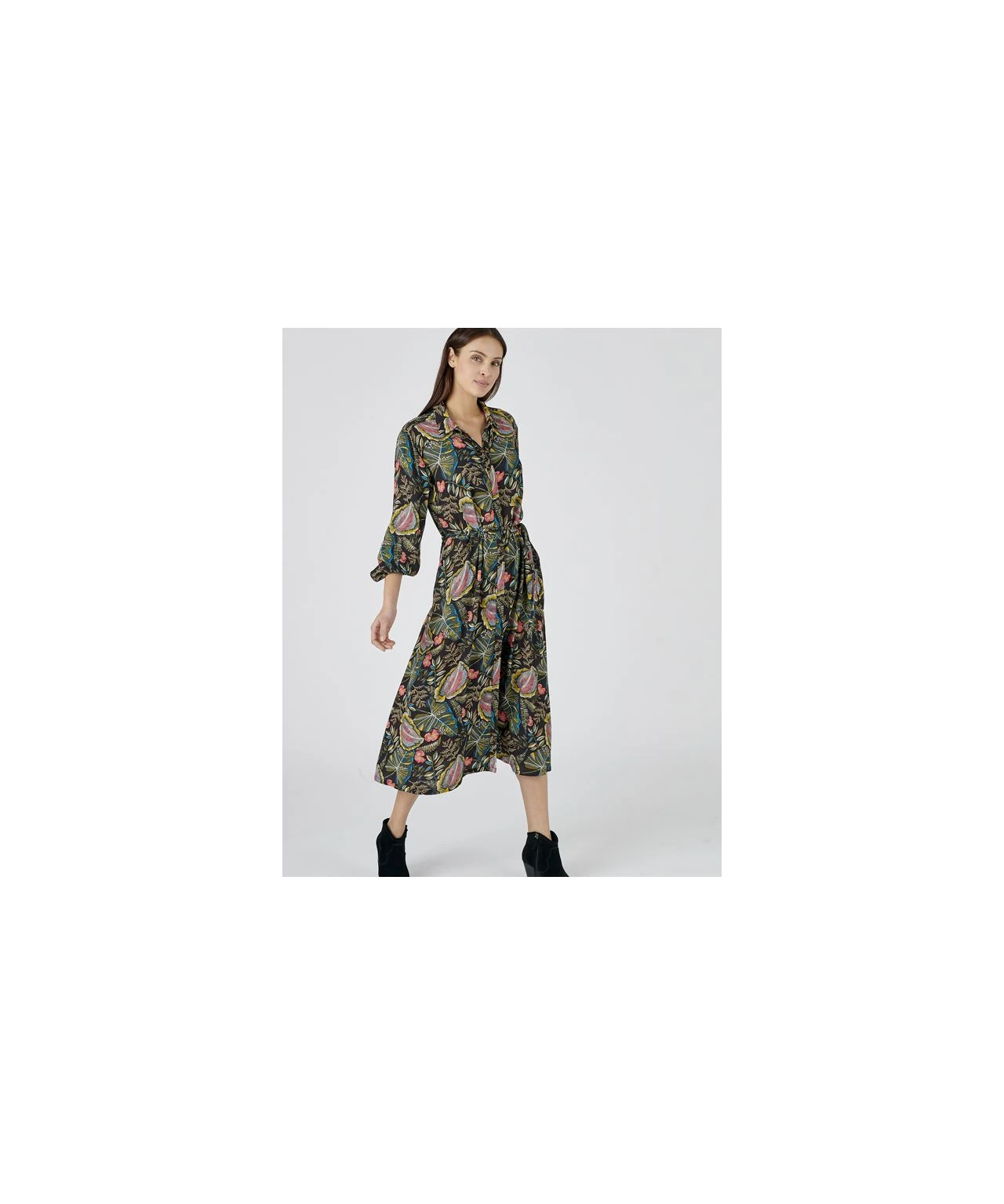 Eco Print Shirt Dress 3 Eco Print Shirt Dress