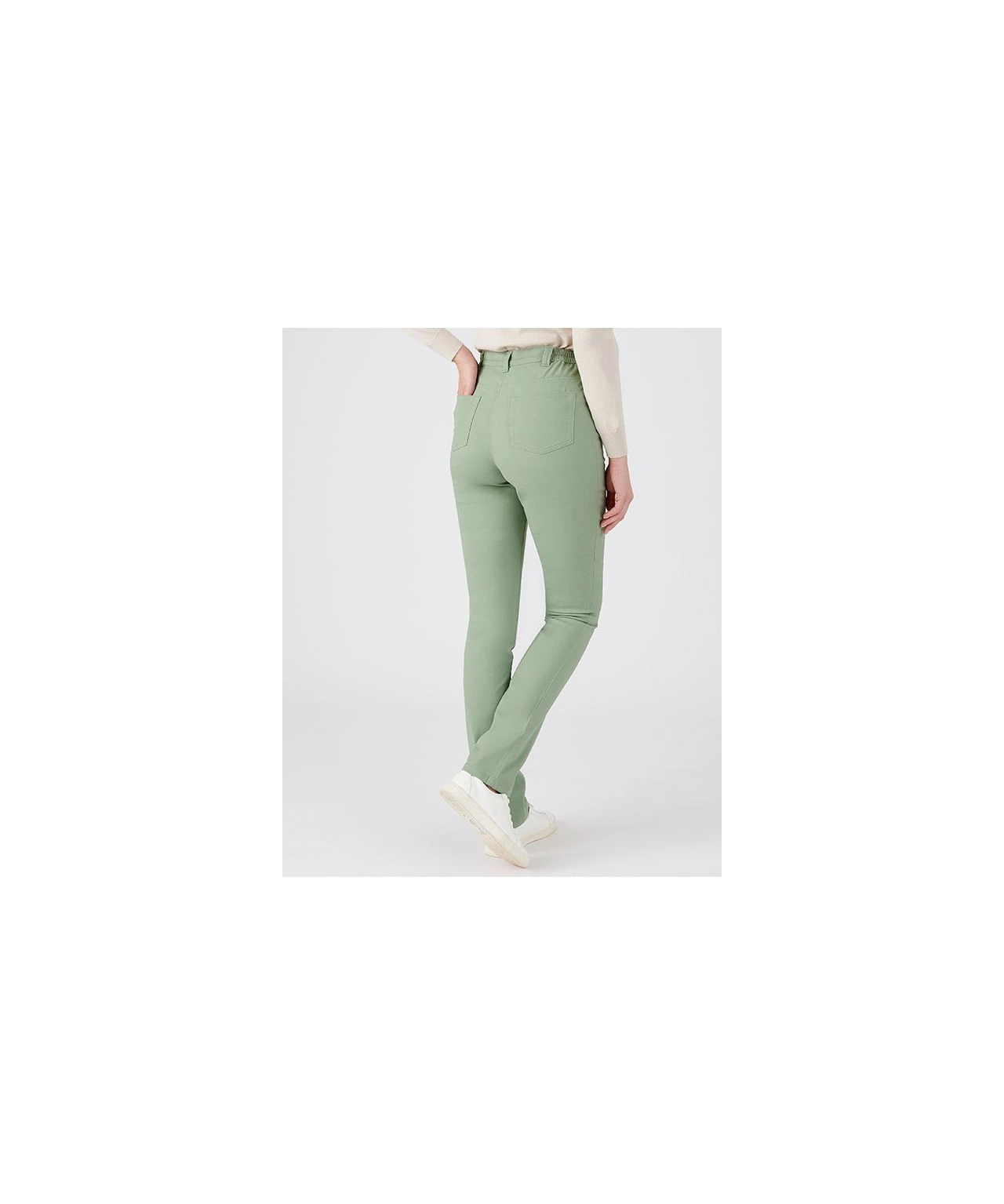 Slim-leg Cotton Stretch Trousers 10 Slim-leg Cotton Stretch Trousers - Image 8