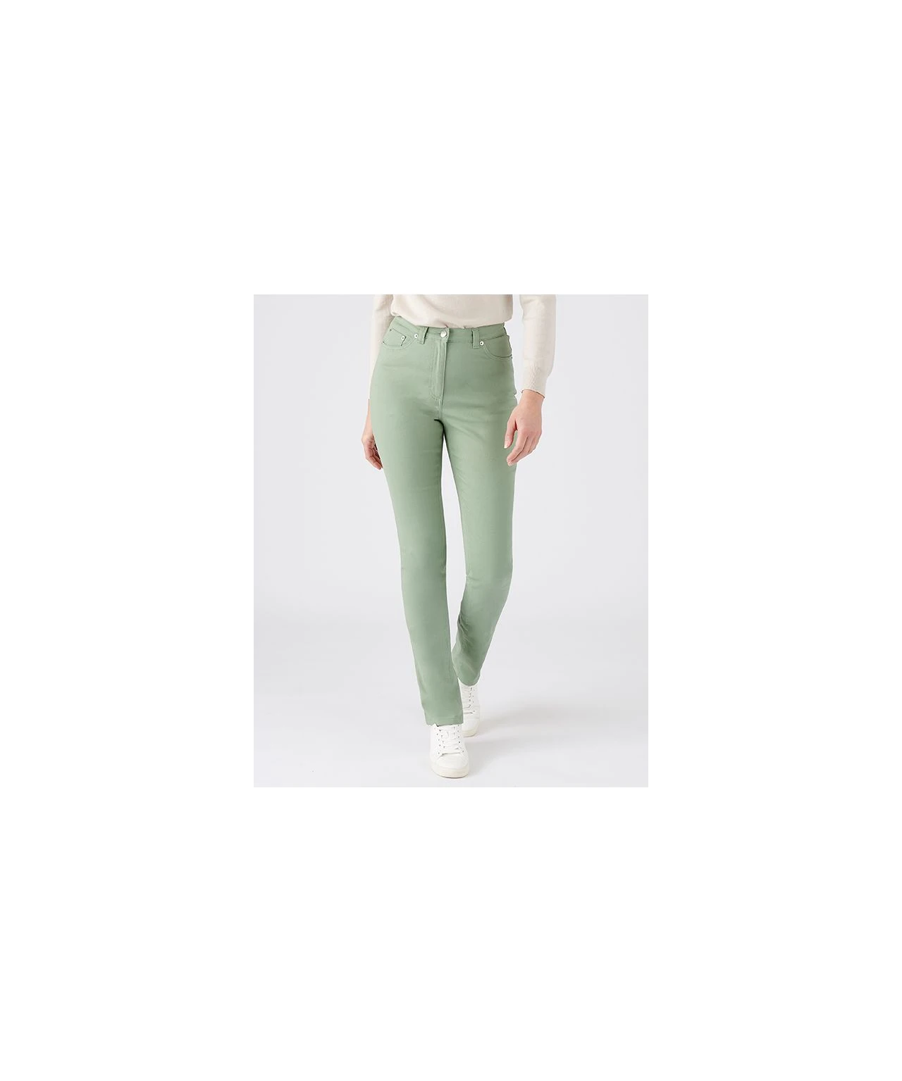Slim-leg Cotton Stretch Trousers 3 Slim-leg Cotton Stretch Trousers