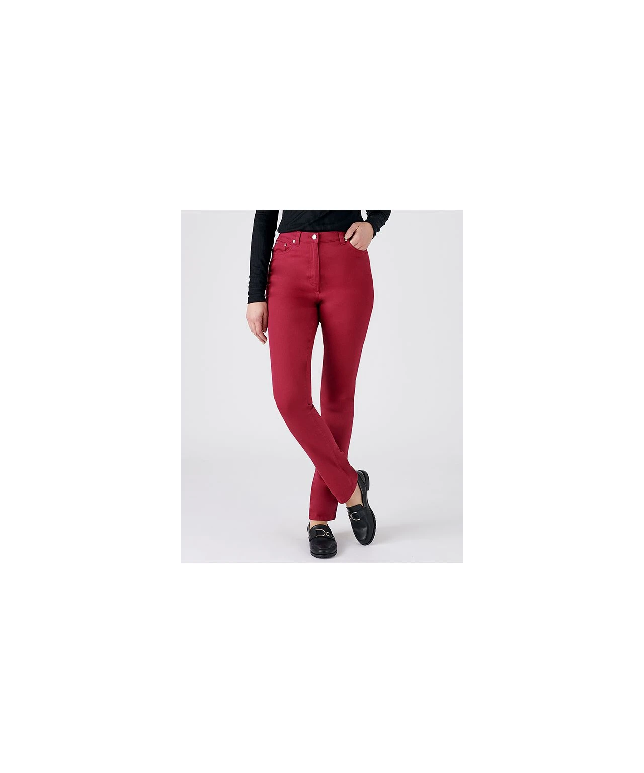 Slim-leg Cotton Stretch Trousers 4 Slim-leg Cotton Stretch Trousers - Image 2