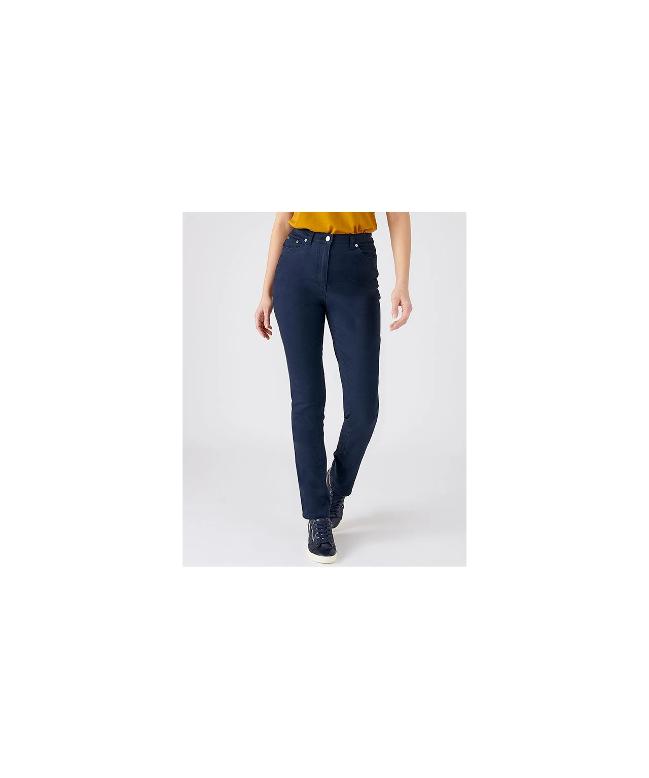 Slim-leg Cotton Stretch Trousers 11 Slim-leg Cotton Stretch Trousers - Image 9