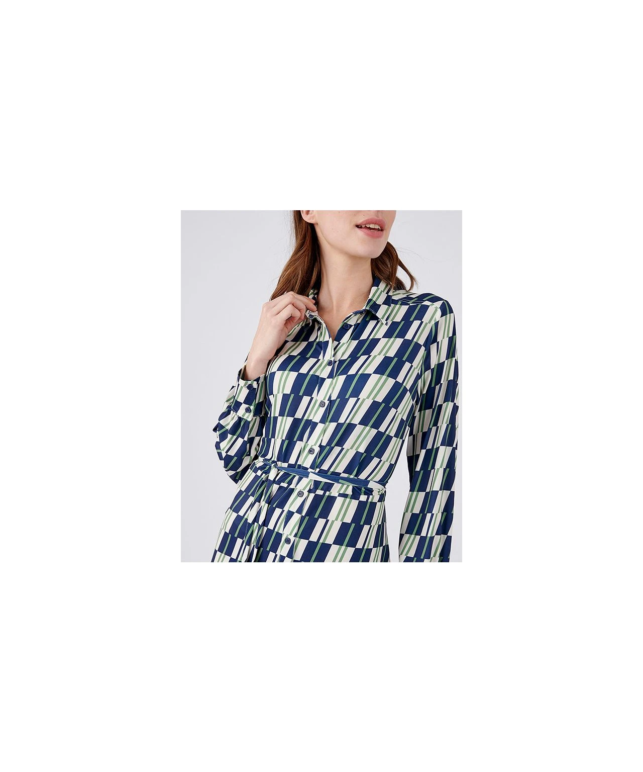 Geo Print Flared Jersey Dress 14 Geo Print Flared Jersey Dress - Image 12