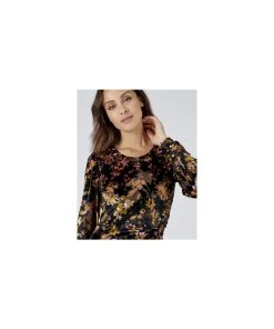 Printed Velour Dress -Damart shop 73530 24937 D 3 HD 3