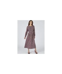 Burgundy Printed Dress -Damart shop 73533 24861 d 1 hd 11