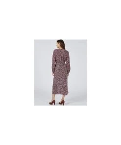 Burgundy Printed Dress -Damart shop 73533 24861 d 2 hd 4