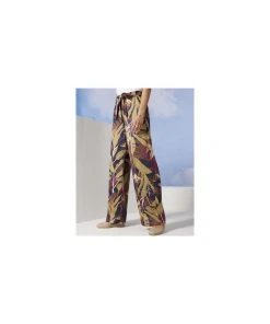 Printed Wide-leg Trousers -Damart shop 75157 25086 d 1 hd 5