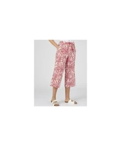 Print Linen Rich Trousers -Damart shop 75175 25428 F 1 HD 3