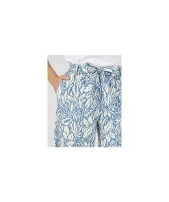 Print Linen Rich Trousers -Damart shop 75175 25452 D 3 HD 3