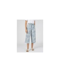 Print Linen Rich Trousers -Damart shop 75175 25452 F 1 HD 3