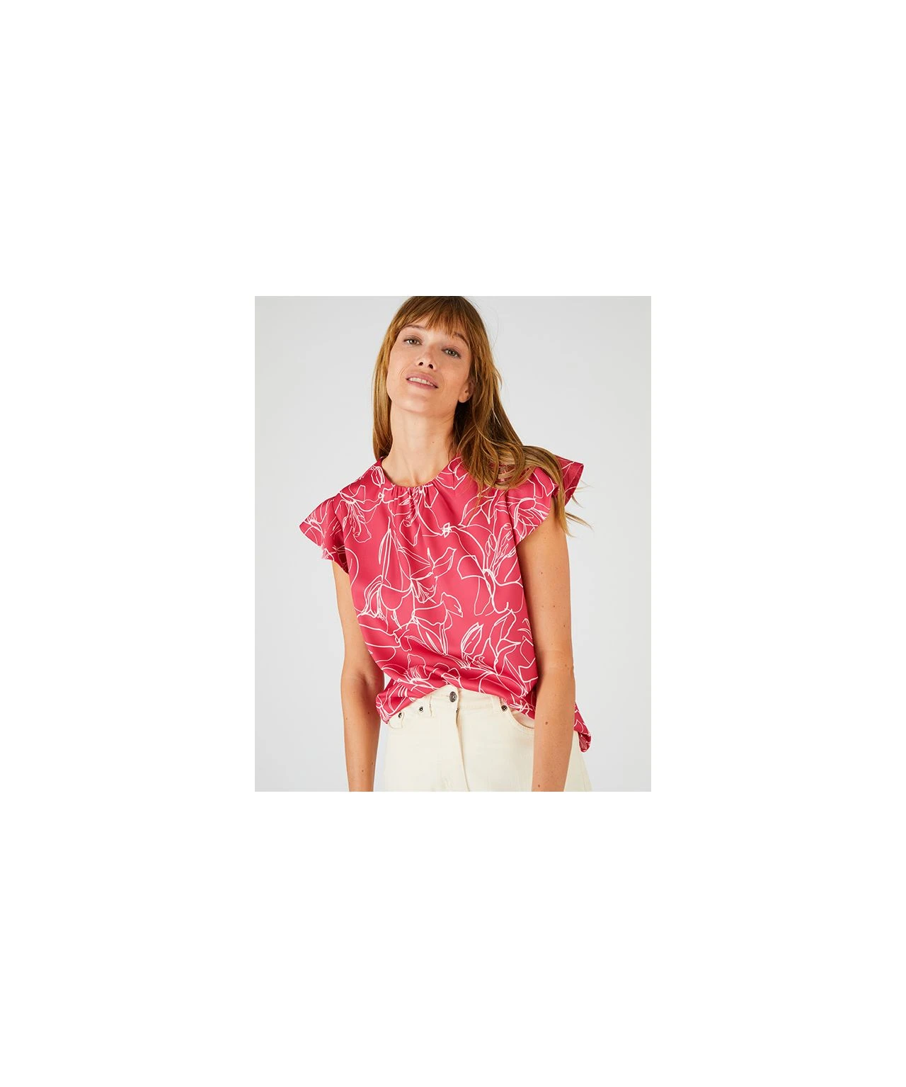 Frill Sleeve Blouse 3 Frill Sleeve Blouse