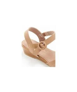 Leather Wedge Sandal -Damart shop 75435 22071 D 2 HD 3