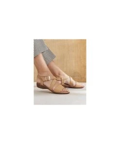 Buckle Strap Leather Sandal -Damart shop 75436 22071 F 1 HD 3