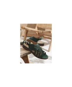 Lattice Front Leather Sandal -Damart shop 75438 20634 D 3 HD 3