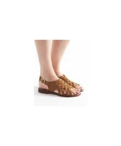 Lattice Front Leather Sandal -Damart shop 75438 24533 F 1 HD 3