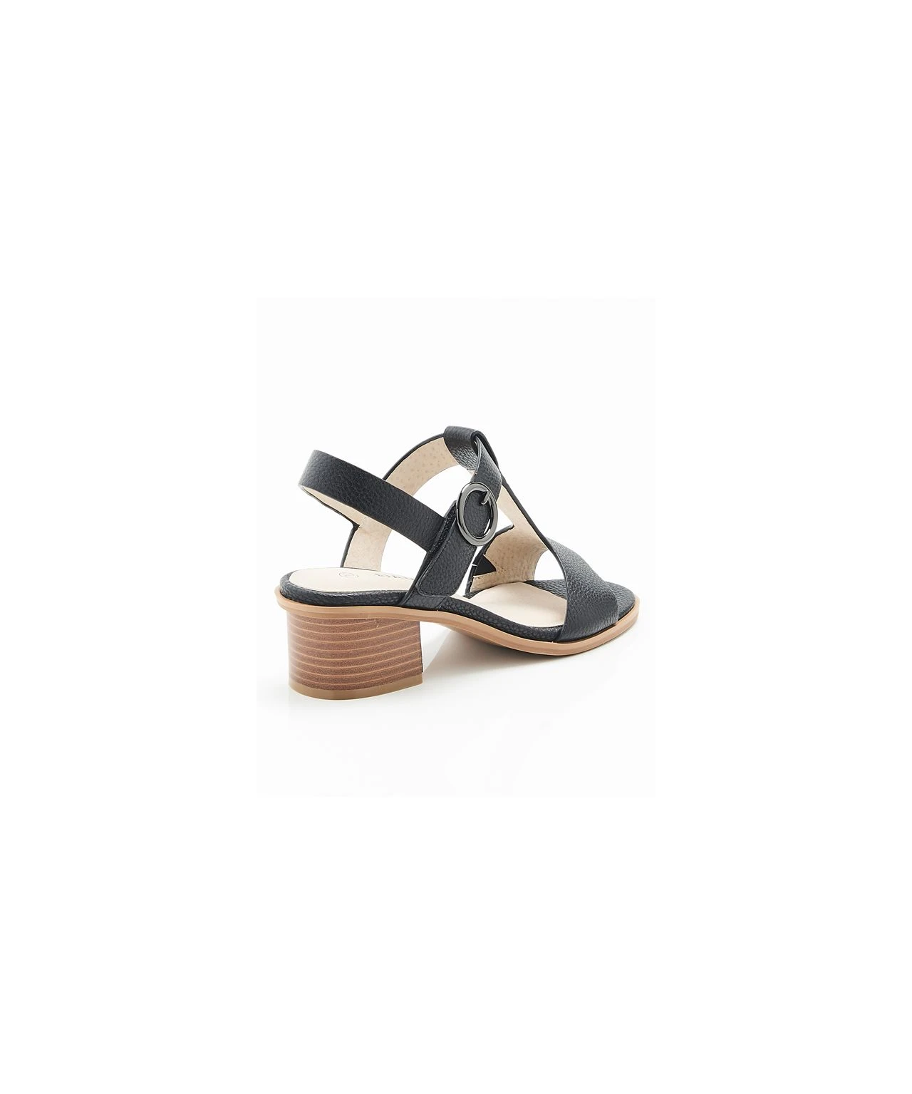 Block Heeled Leather Sandal 5 Block Heeled Leather Sandal - Image 3