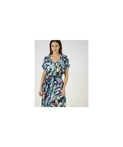 Ecovero Print Crinkle Dress -Damart shop 75667 25426 D 1 HD 3