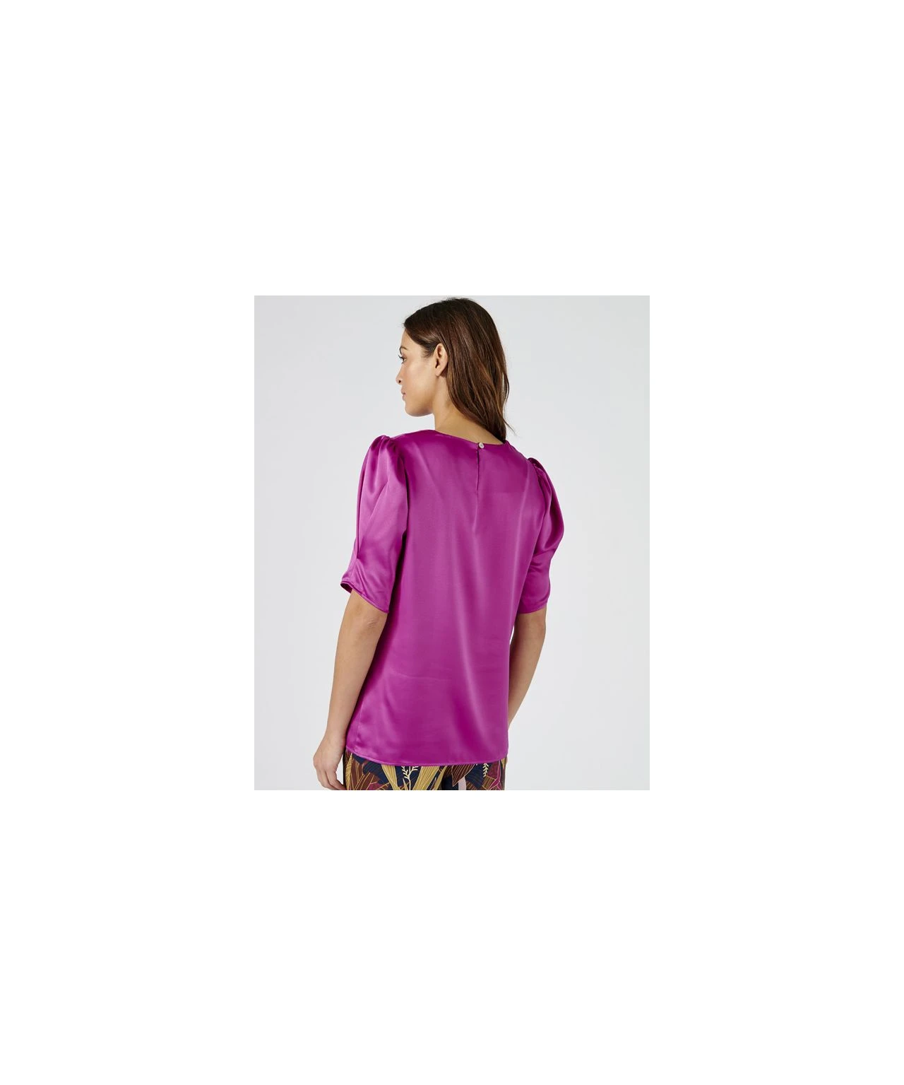 Purple Satin Blouse 6 Purple Satin Blouse - Image 4